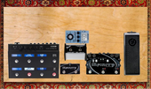 Pedalboard of pedals and stuff