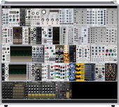 Current as of 20180313 (incl. all modules purchased, even if not yet in or assembled) Doepfer Monster Base + 2x 84HP Doepfer Cases + 104 HP Make Noise Skiff